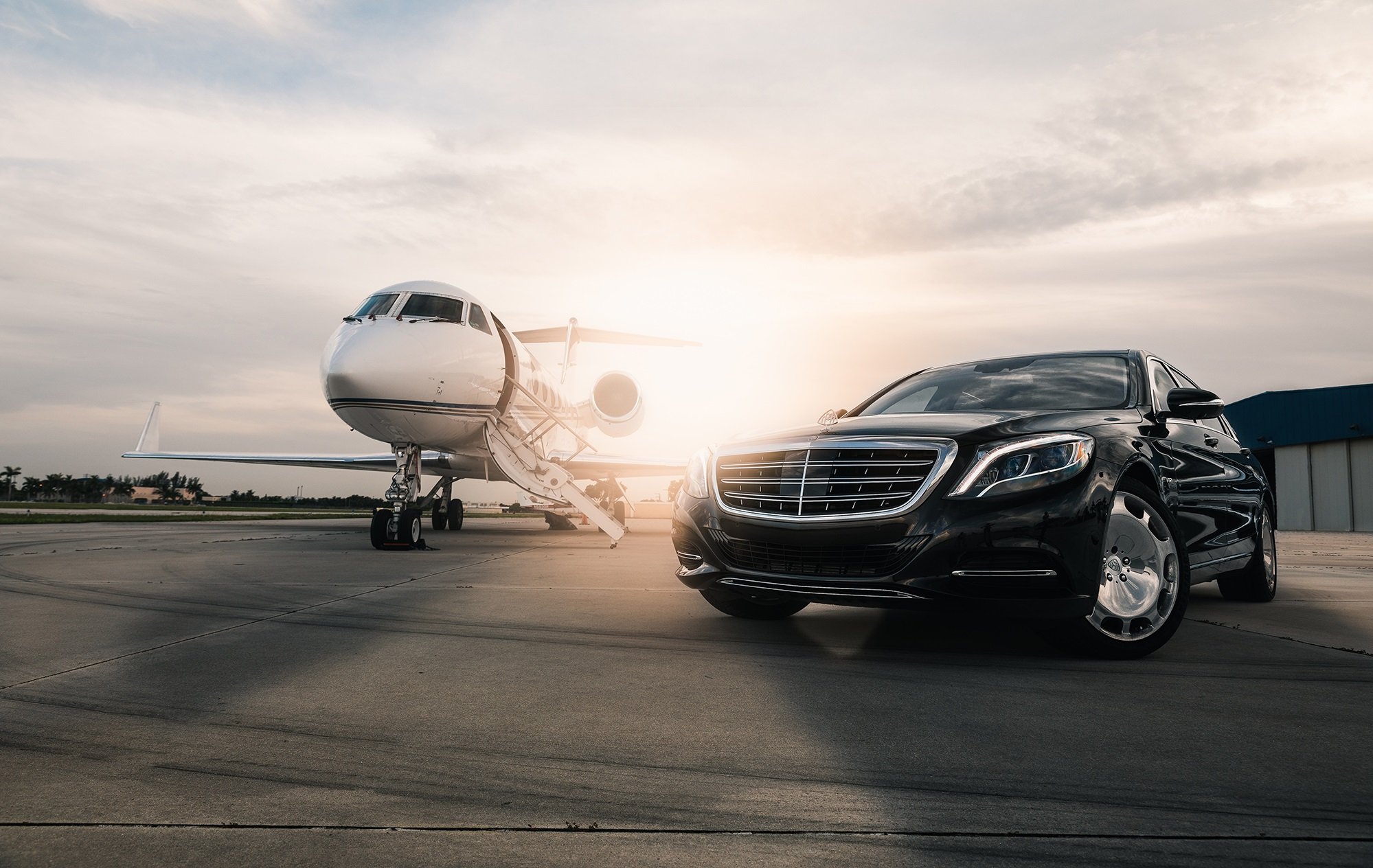 Private Jet and S-Class